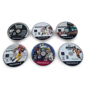 Sony PlayStation 2 PS2 Game Lot Madden NFL NCAA Football Sims 2 Guitar Hero III